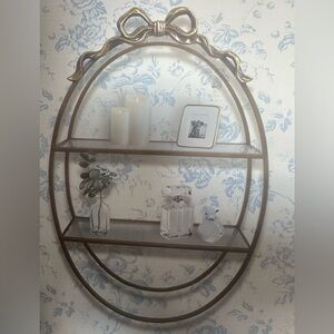 NEW OVAL TikTok Viral VIVIANNE TAYLOR Coquette Bow Vanity Shelf 2 Tier 16x24